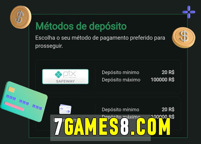 O cassino 7games bet oferece uma grande variedade de métodos de pagamento